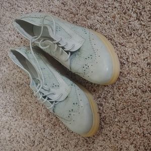 Oxford Style Cloth and Leather Shoes